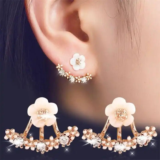 Daisy Back Earrings