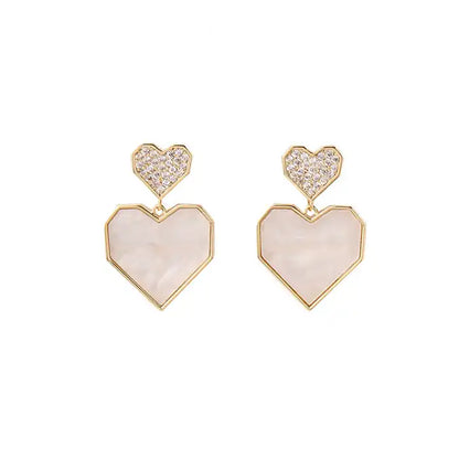 Marblish Heart Earrings