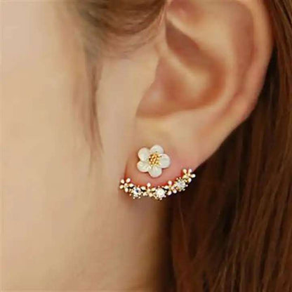 Daisy Back Earrings